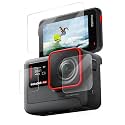 Military-Grade Gorilla Tempered Glass Screen Protector for Insta360 Ace Pro Action Camera (Transparent) Edge To Edge Full Screen Coverage, Complete Set Of 3 Glass