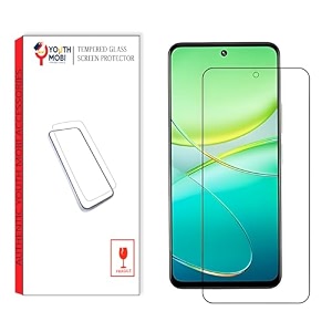 tempered glass screen protector for iqoo z9x 5g realme narzo 70x 5g vivo t3x 5g 672 inch - edge to edge full screen coverage 9h hardness black - pack of 1 easy installation kit