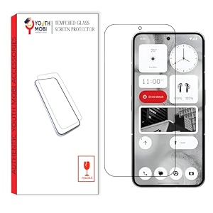 tempered glass screen protector compatible for nothing phone 2 5g 67 inch black edge to edge coverage with easy installation kit