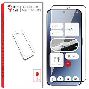 tempered glass screen protector for nothing phone 2a  2a plus 67 inch - edge to edge 9h hardness anti-scratch black with installation kit - pack of 1