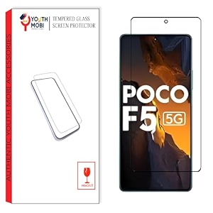 tempered glass screen protector guard for poco f5 poco f6 poco f6 pro black edge to edge full screen coverage with easy to installation kit