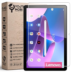 9h tempered glass screen protector for lenovo tab m10 fhd 3rd gen 10134 tb-328fu  tb-328xu tablet  scratch resistant  easy installation  bubble free  1-pack
