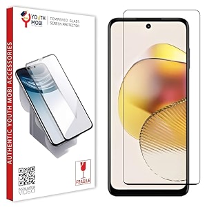 tempered glass screen protector compatible for moto g73 5g  9h hardness  anti sractch  bubble free amp easy installation black