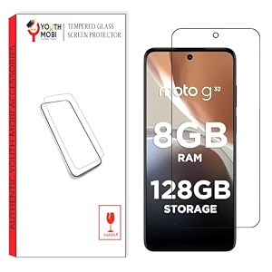 tempered glass screen protector for motorola moto g32  moto g14 65 inch - black edge to edge full coverage 9h hardness with easy installation kit - pack of 1