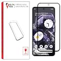 Tempered Glass Screen Protector Compatible For Google Pixel 8A (Black) Smartphone With Edge To Edge Coverage And Easy Installation Kit