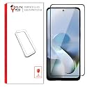 Tempered Glass Screen Protector Compatible For Motorola Moto G64 / G54 / G14 Smartphone (Black) With Edge To Edge Coverage And Easy Installation Kit
