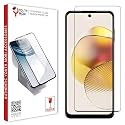 Tempered Glass Screen Protector Compatible For Moto G73 5G | 9H Hardness | Anti Sractch | Bubble Free &amp; Easy Installation (Black)