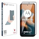 Tempered Glass Screen Protector Compatible for Motorola Moto G34 / G45 5G (6.5 Inch) | 9H Hardness | Edge-to-Edge Coverage | Easy Installation Kit | Black
