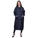 Premium Brand Womens Long Waterproof Rain Coat Lightweight Hooded Trench Jacket for Outdoor Polyester, Travel &amp; Everyday Wear with Storage Bag