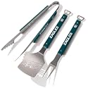 YouTheFan NFL Philadelphia Eagles Spirit Series 3-Piece BBQ Set Stainless Steel, 22" x 9", (Pack of 12)