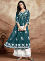 Youthnic Women Chikan Embroidery A-line Kurta