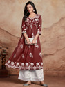 Youthnic Women Chikan Embroidery A-line Kurta