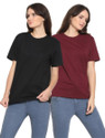 YouthPoi Solid Women Round Neck Multicolor T-Shirt