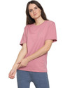 YouthPoi Solid Women Round Neck Pink T-Shirt