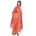 YOUTHQUAKE Women's &amp; Girls Golden Zari Parchaa Silk Dupatta