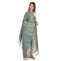 YOUTHQUAKE Women's &amp; Girls Golden Zari Parchaa Silk Dupatta