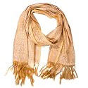 YOUTHQUAKE Women's &amp; Girls Golden Zari Parchaa Silk Dupatta