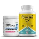 Wellcore Creatine with Omega 3 Capsules Daily Strength (Creatine 122g Fruit Fusion & 60 Capsules Omega) | For Heart, Skin & Brain Health | Enhanced Muscle Strength |