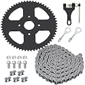 YOXUFA Mini Bike Sprocket 60T with 420 Chain 90 Links Compatible with Coleman CT200U BT200X CT200U-EX Baja Warrior Massimo TrailMaster MB200 Axis M200 Predator 212 196cc 200cc 6.5hp Powersports Parts