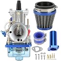YOXUFA PWK24 212cc Carburetor Assembly for Predator 212cc 224cc Engine Baja Warrior Mb200 Coleman CT200U-EX BT200X Hammerhead 80T GX200 196cc 200cc 6.5hp Mini Bike Go Kart Parts