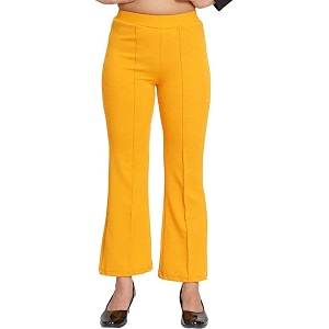 YOZO Womens Regular Fit Cotton Blend Trouser