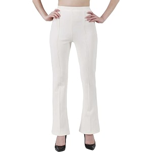 YOZO Womens Regular Fit Cotton Blend Trouser