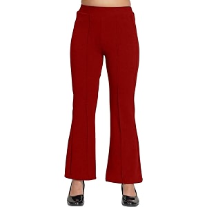YOZO Womens Regular Fit Cotton Blend Trouser