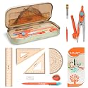 YPLUS Geometry Set, Protractor and Compass Set for Students, 12Pcs