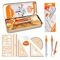 YPLUS Geometry Set, Protractor and Compass Set for Students, 11Pcs