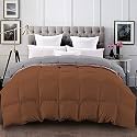 YRM - 400 GSM Ultra-Soft Quilted Reversible Comforter (92" x 106" Inches/233cm x 269cm) - King Size|Silver/Chocolate Brown