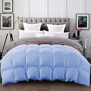 yrm - 500 gsm ultra-soft quilted reversible comforter 6034 x 9034 inches152cm x 228cm - single bedsilversky blue