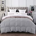 YRM - 500 GSM Ultra-Soft Quilted Reversible Comforter (92" x 106" Inches/233cm x 269cm) - King Size|Silver/White