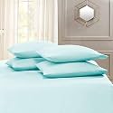 YRM Bedding's Aqua Blue 600-TC Oraganic Cotton 2 Piece Pillow Covers (20"x30")