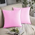 YRM Bedding's Baby Pink 600-TC Oraganic Cotton 3 Piece Decorative Cushion Covers (20"x20")