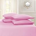 YRM Bedding's Baby Pink 600-TC Oraganic Cotton 2 Piece Pillow Covers (17"x27")