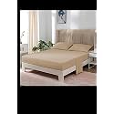 YRM Bedding's Beige 600-TC Oraganic Cotton Single Fitted Bedsheet Queen Size (60"x78") with 12 inch Drop, Feet for 4" and 8" Inch Mattress Fitted Bedsheet