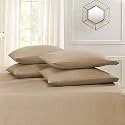 YRM Bedding's Beige 600-TC Oraganic Cotton 2 Piece Pillow Covers (20"x30")
