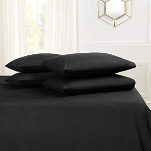 yrm bedding39s black 600-tc oraganic cotton 2 piece pillow covers 18x28