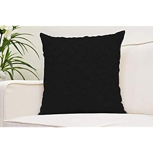 yrm bedding39s black 600-tc oraganic cotton 3-piece decorative pinch pleated cushion covers 2034x2034