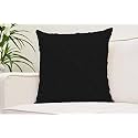 YRM Bedding's Black 600-TC Oraganic Cotton 3-Piece Decorative Pinch Pleated Cushion Covers (18"x18")