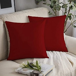 yrm bedding39s burgundy 600-tc oraganic cotton 3 piece decorative cushion covers 1834x1834