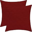 YRM Bedding's Burgundy 600-TC Oraganic Cotton 5 Piece Pinch Pleated Decorative Cushion Covers (16"x16")