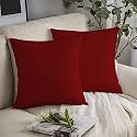 YRM Bedding's Burgundy 600-TC Oraganic Cotton 5-Piece Decorative Cushion Covers (16"x16")