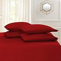 YRM Bedding's Burgundy 600-TC Oraganic Cotton 2 Piece Pillow Covers (17"x27")