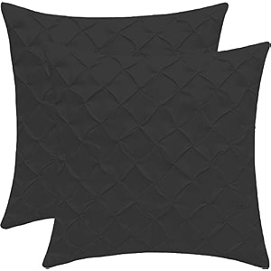 yrm bedding39s charcoal 600-tc oraganic cotton 5 piece pinch pleated decorative cushion covers 2034x2034