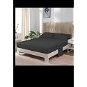 YRM Bedding's Charcoal 600-TC Oraganic Cotton Fitted Bedsheet Single Bed Size (36"x75") with Pillow Covers (17"x27") with 12 inch Drop, Feet for 4" and 8" Inch Mattress Fitted Bedsheet