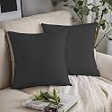YRM Bedding's Charcoal 600-TC Oraganic Cotton 5-Piece Decorative Cushion Covers (16"x16")
