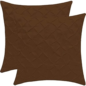 yrm bedding39s choco-brown 600-tc oraganic cotton 5 piece pinch pleated decorative cushion covers 2434x2434