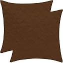 YRM Bedding's Choco-Brown 600-TC Oraganic Cotton 5 Piece Pinch Pleated Decorative Cushion Covers (18"x18")