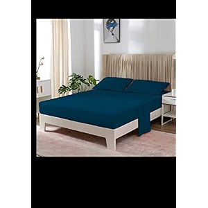 yrm bedding39s dark teal 600-tc oraganic cotton fitted bedsheet king size 7234x7834 with pillow covers 1834x2834 with 12 inch drop feet for 434 and 834 inch mattress fitted bedsheet
